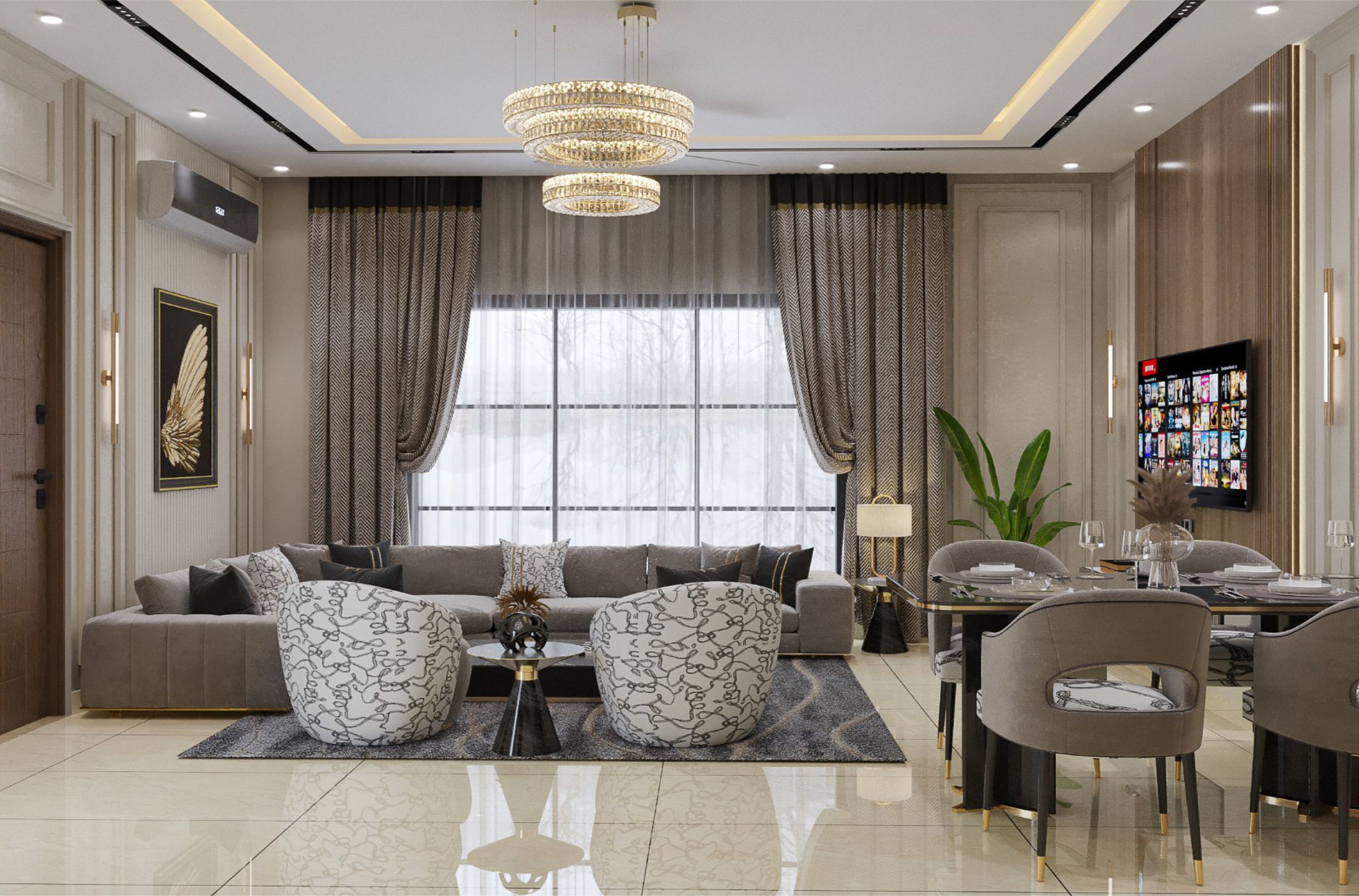 Living Room Sofa View