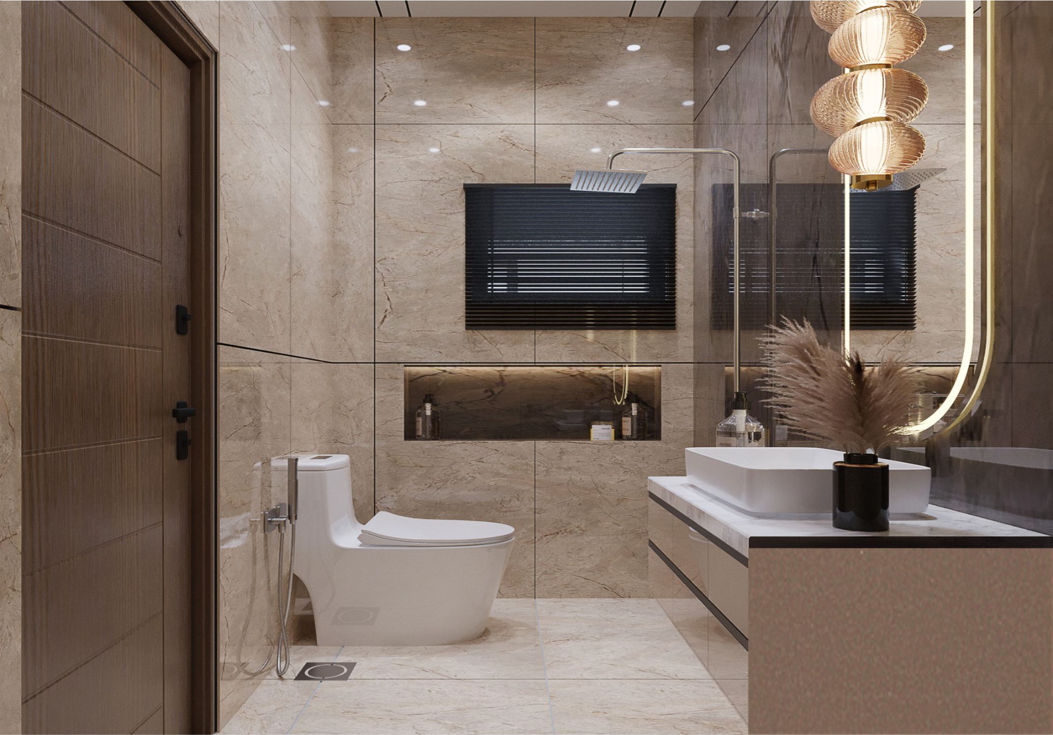 Bathroom Commode Setup